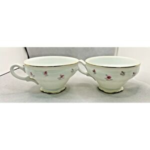 Royal court Japan Du Barry Cup Fine China Teacup Coffee Floral Gold Trim Set (2)
